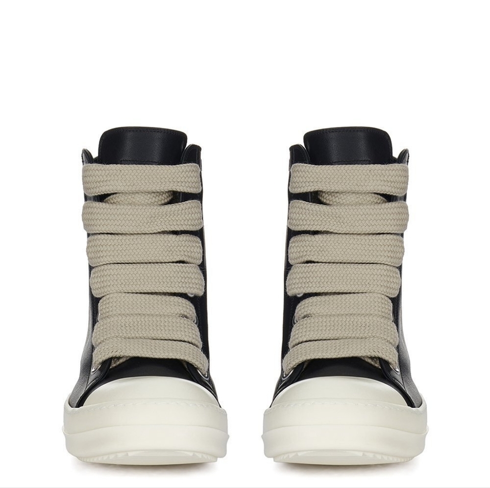 Rick Owens Ramones High Top Black Leather Side Zip EU 39 US 8 Womens - Picture 4 of 6